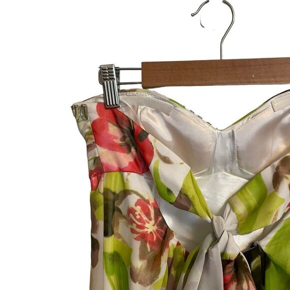 Vintage Cach'e Strapless Floral Beaded Maxi Dress Size 0 - Picture 7 of 8